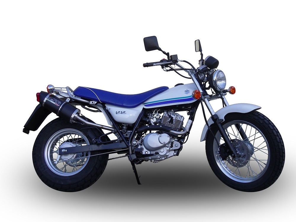 Exhaust compatible with Suzuki Rv 125 Van Van 2003-2017, Furore Nero, Homologated legal slip-on exhaust including removable db killer, link pipe and catalyst 