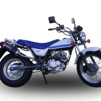 Exhaust compatible with Suzuki Rv 125 Van Van 2003-2017, Furore Nero, Homologated legal slip-on exhaust including removable db killer, link pipe and catalyst 