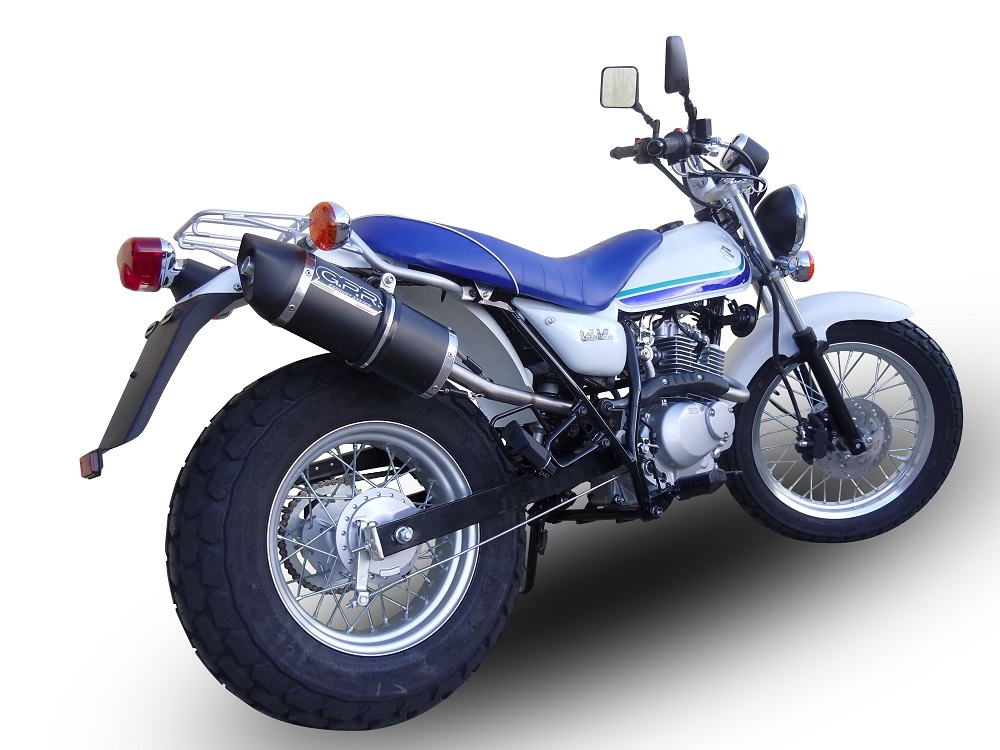 Exhaust compatible with Suzuki Rv 125 Van Van 2003-2017, Furore Nero, Homologated legal slip-on exhaust including removable db killer, link pipe and catalyst 