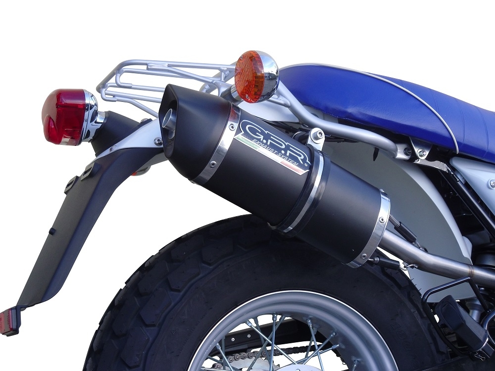 Exhaust compatible with Suzuki Rv 125 Van Van 2003-2017, Furore Nero, Homologated legal slip-on exhaust including removable db killer, link pipe and catalyst 