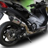 Exhaust compatible with Yamaha T-Max 560 2020-2021, GP Evo4 Titanium, Homologated legal full system exhaust, including removable db killer and catalyst 