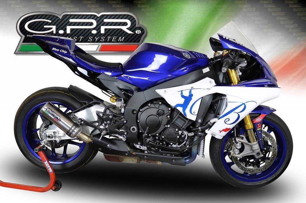 Exhaust compatible with Yamaha Yzf R1-R1-M 2020-2025, M3 Inox , Homologated legal slip-on exhaust including removable db killer and link pipe 