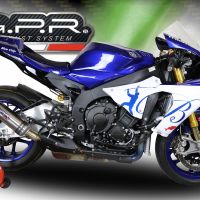 Exhaust compatible with Yamaha Yzf R1-R1-M 2020-2025, M3 Inox , Homologated legal slip-on exhaust including removable db killer and link pipe 