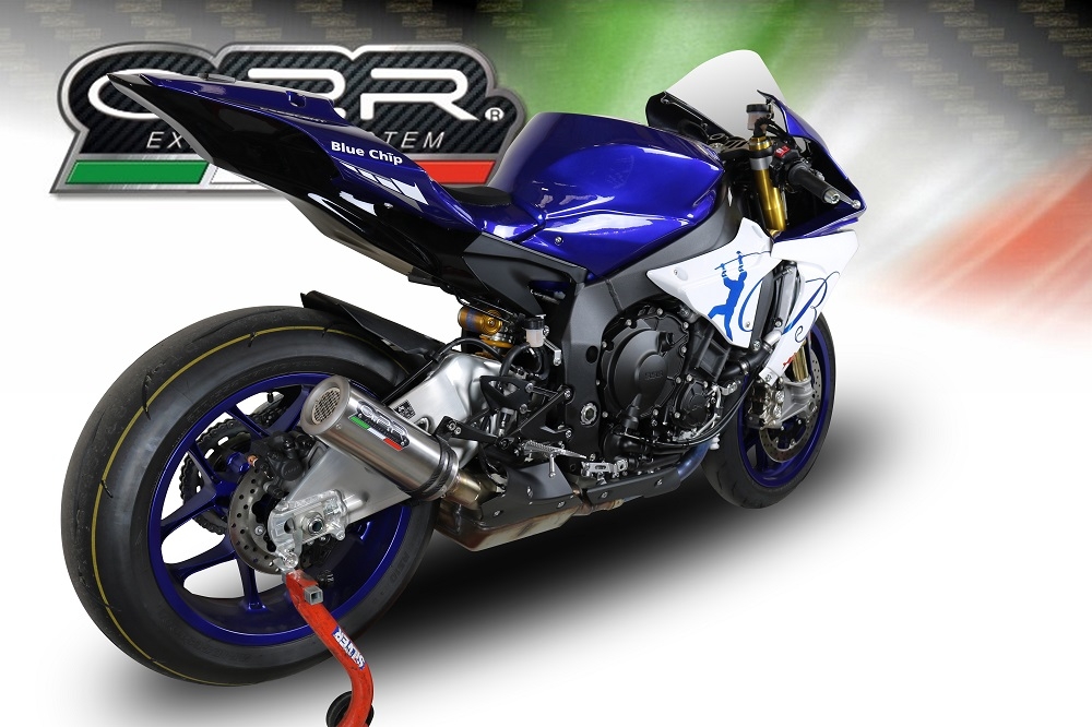 Exhaust compatible with Yamaha Yzf R1-R1-M 2020-2025, M3 Inox , Homologated legal slip-on exhaust including removable db killer and link pipe 