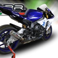 Exhaust compatible with Yamaha Yzf R1-R1-M 2020-2025, M3 Inox , Homologated legal slip-on exhaust including removable db killer and link pipe 