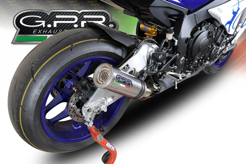 Exhaust compatible with Yamaha Yzf R1-R1-M 2020-2025, M3 Inox , Homologated legal slip-on exhaust including removable db killer and link pipe 