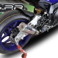 Exhaust compatible with Yamaha Yzf R1-R1-M 2020-2025, M3 Inox , Homologated legal slip-on exhaust including removable db killer and link pipe 