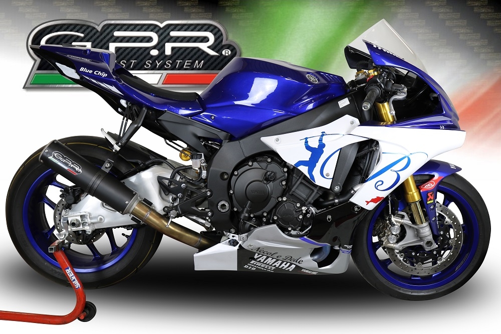 GPR exhaust compatible with  Yamaha Yzf R1-R1-M 2020-2025, M3 Black Titanium, Racing mid-full system exhaust 