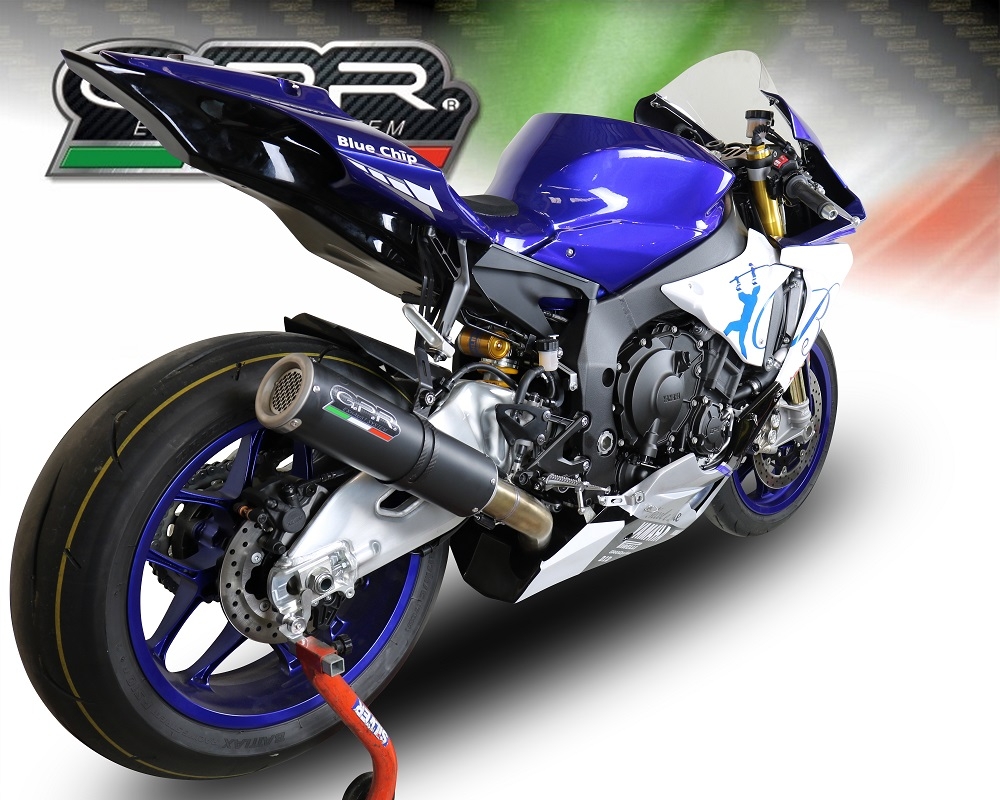GPR exhaust compatible with  Yamaha Yzf R1-R1-M 2020-2025, M3 Black Titanium, Racing mid-full system exhaust 