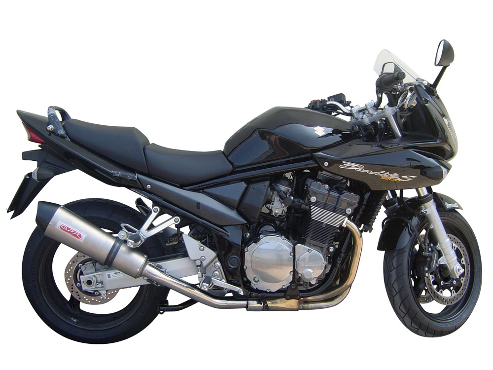 Exhaust compatible with Suzuki Gsf 1200 Bandit - S 2005-2006, Gpe Ann. titanium, Homologated legal slip-on exhaust including removable db killer and link pipe 