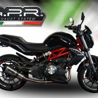 Exhaust compatible with Benelli Bn 302 S 2015-2016, Gpe Ann. titanium, Homologated legal slip-on exhaust including removable db killer and link pipe 