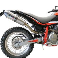 Exhaust compatible with Beta Alp 4.0 2018-2020, Gpe Ann. titanium, Slip-on exhaust legal for UK and non-EU markets including link pipe and removable db killer 