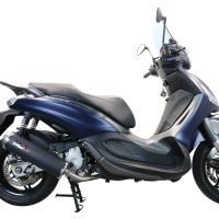 Exhaust compatible with Piaggio Beverly 350 2016-2020, Evo4 Road, Homologated legal full system exhaust, including removable db killer and catalyst 