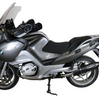 Exhaust compatible with Bmw R 1200 Rt 2009-2013, Furore Nero, Homologated legal slip-on exhaust including removable db killer and link pipe 