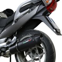 Exhaust compatible with Bmw R 1200 Rt 2009-2013, Furore Nero, Homologated legal slip-on exhaust including removable db killer and link pipe 