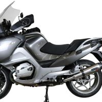 Exhaust compatible with Bmw R 1200 Rt 2009-2013, Gpe Ann. titanium, Homologated legal slip-on exhaust including removable db killer and link pipe 