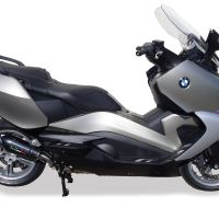 Exhaust compatible with Bmw C 650 Gt 2012-2015, Gpe Ann. Poppy, Homologated legal slip-on exhaust including removable db killer and link pipe 