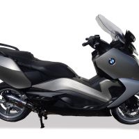 Exhaust compatible with Bmw C 650 Gt 2012-2015, Gpe Ann. titanium, Homologated legal slip-on exhaust including removable db killer and link pipe 
