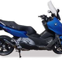 Exhaust compatible with Bmw C 600 Sport 2012-2016, Gpe Ann. Poppy, Homologated legal slip-on exhaust including removable db killer and link pipe 