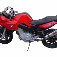 Exhaust compatible with Bmw F 800 -S -ST 2006-2011, Gpe Ann. titanium, Homologated legal slip-on exhaust including removable db killer, link pipe and catalyst 