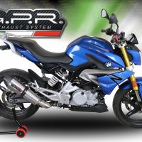 Exhaust compatible with Bmw G 310 R 2022-2024, GP Evo4 Titanium, Homologated legal full system exhaust, including removable db killer and catalyst 