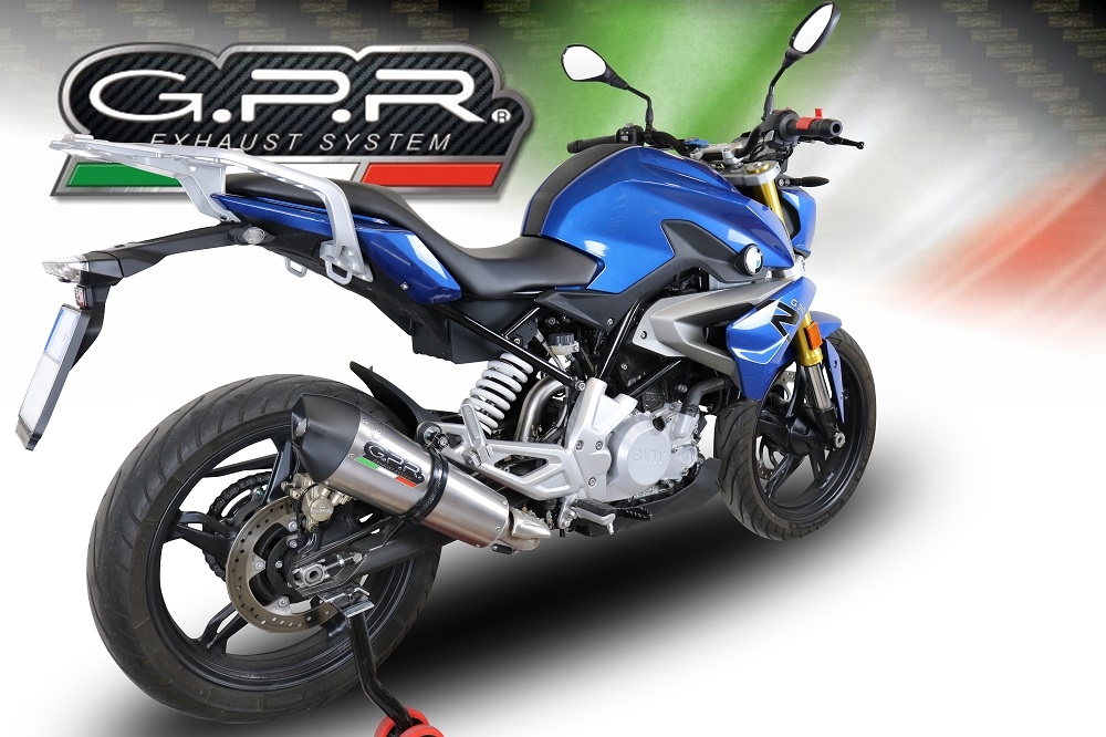 Exhaust compatible with Bmw G 310 R 2022-2024, GP Evo4 Titanium, Homologated legal full system exhaust, including removable db killer and catalyst 
