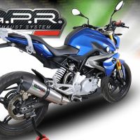 Exhaust compatible with Bmw G 310 R 2022-2024, GP Evo4 Titanium, Homologated legal full system exhaust, including removable db killer and catalyst 