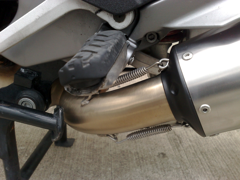 Exhaust compatible with Moto Guzzi Norge 850 2006-2011, Trioval, Homologated legal slip-on exhaust including removable db killer and link pipe 