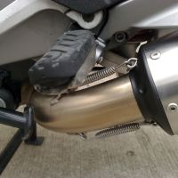 Exhaust compatible with Moto Guzzi Norge 850 2006-2011, Trioval, Homologated legal slip-on exhaust including removable db killer and link pipe 