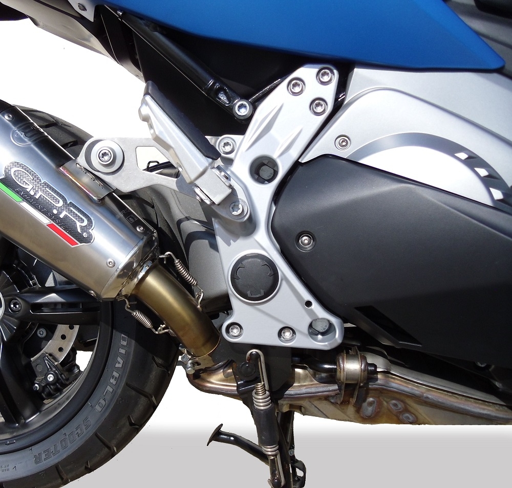 Exhaust compatible with Bmw C 600 Sport 2012-2016, Gpe Ann. titanium, Homologated legal slip-on exhaust including removable db killer and link pipe 