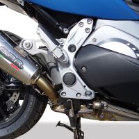 Exhaust compatible with Bmw C 600 Sport 2012-2016, Gpe Ann. titanium, Homologated legal slip-on exhaust including removable db killer and link pipe 