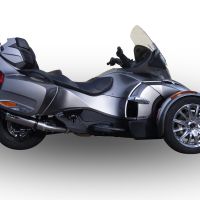 Exhaust compatible with Can Am Spyder 1000 St -Sts 2013-2016, Gpe Ann. titanium, Homologated legal slip-on exhaust including removable db killer, link pipe and catalyst 