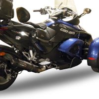 Exhaust compatible with Can Am Spyder 1000 i.e. Rs 2008-2012, Gpe Ann. Poppy, Homologated legal slip-on exhaust including removable db killer, link pipe and catalyst 