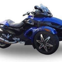 Exhaust compatible with Can Am Spyder 1000 i.e. Rs 2008-2012, Gpe Ann. titanium, Homologated legal slip-on exhaust including removable db killer, link pipe and catalyst 