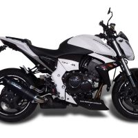 Exhaust compatible with Honda Cb 1000 R 2008-2014, Furore Nero, Homologated legal slip-on exhaust including removable db killer and link pipe 