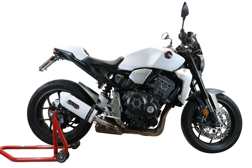 Exhaust compatible with Honda Cb 1000 R 2021-2024, Albus Evo4, Homologated legal slip-on exhaust including removable db killer and link pipe 