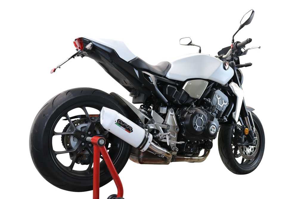 Exhaust compatible with Honda Cb 1000 R 2021-2024, Albus Evo4, Homologated legal slip-on exhaust including removable db killer and link pipe 