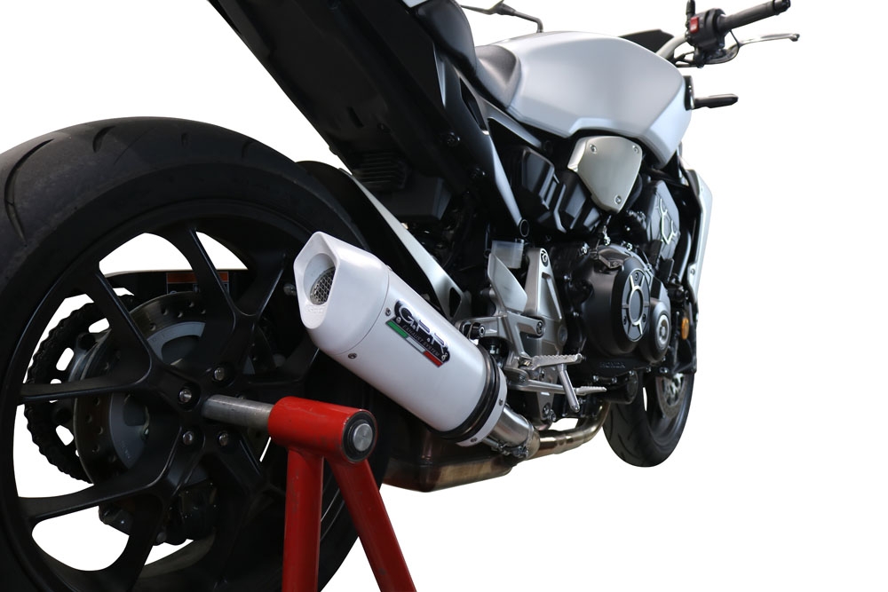 Exhaust compatible with Honda Cb 1000 R 2021-2024, Albus Evo4, Homologated legal slip-on exhaust including removable db killer and link pipe 