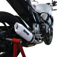 Exhaust compatible with Honda Cb 1000 R 2021-2024, Albus Evo4, Homologated legal slip-on exhaust including removable db killer and link pipe 