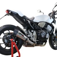 Exhaust compatible with Honda Cb 1000 R 2018-2020, GP Evo4 Titanium, Homologated legal slip-on exhaust including removable db killer and link pipe 