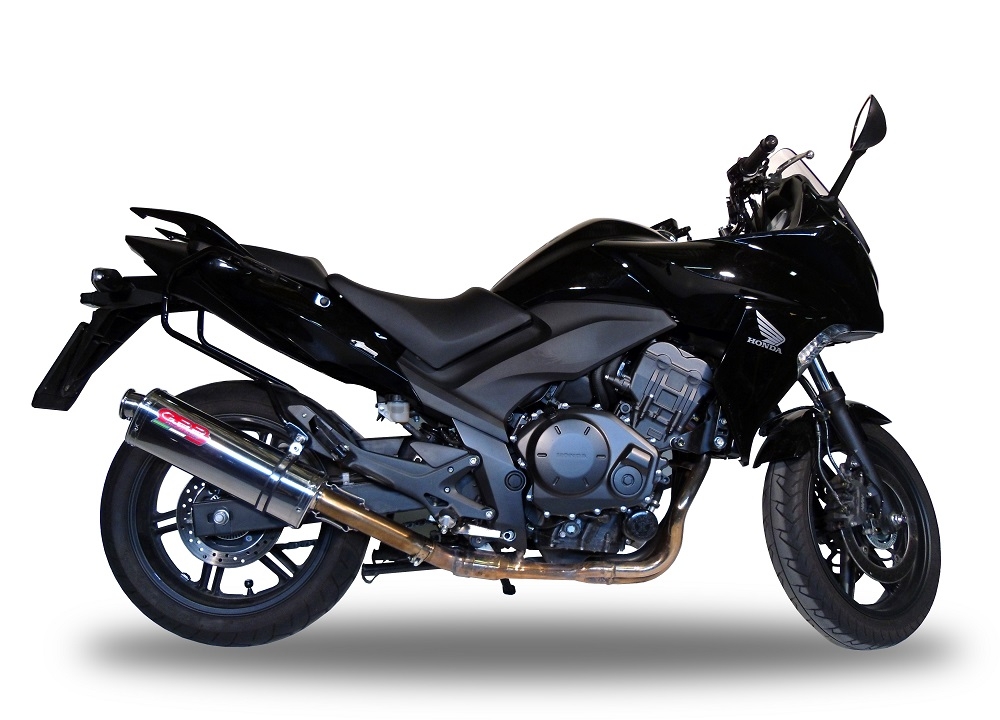 Exhaust compatible with Honda Cbf 1000 - ST 2010-2016, Trioval, Homologated legal slip-on exhaust including removable db killer and link pipe 