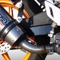 Exhaust compatible with Honda Cbr 125 R 2011-2016, Gpe Ann. titanium, Slip-on exhaust legal for UK and non-EU markets including link pipe and removable db killer 