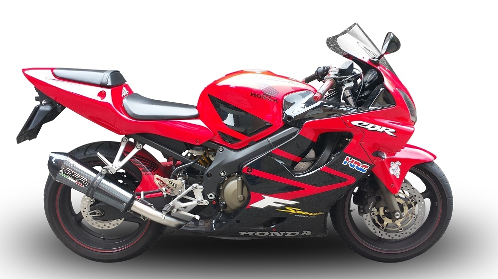 Exhaust compatible with Honda Cbr 600 F - Sport 2001-2007, Gpe Ann. Poppy, Homologated legal slip-on exhaust including removable db killer, link pipe and catalyst 