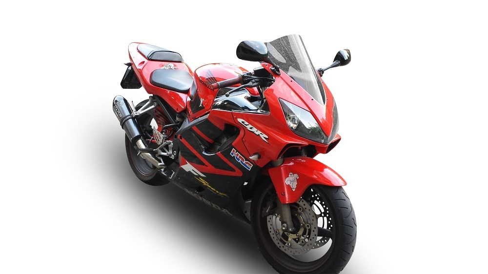 Exhaust compatible with Honda Cbr 600 F - Sport 2001-2007, Gpe Ann. Poppy, Homologated legal slip-on exhaust including removable db killer, link pipe and catalyst 