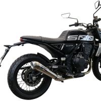 Exhaust compatible with Brixton CroSsfire 500 X 2020-2021, Powercone Evo, Homologated legal slip-on exhaust including removable db killer and link pipe 
