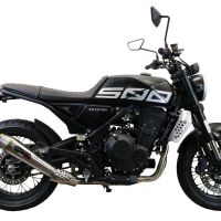 Exhaust compatible with Brixton CroSsfire 500 X 2022-2023, Ultracone, Homologated legal slip-on exhaust including removable db killer and link pipe 