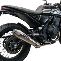 Exhaust compatible with Brixton CroSsfire 500 X 2022-2023, Ultracone, Homologated legal slip-on exhaust including removable db killer and link pipe 