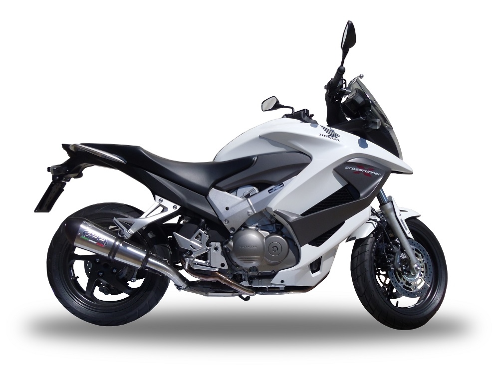 Exhaust compatible with Honda Vfr 800 X Crossrunner 800 2011-2014, Gpe Ann. titanium, Homologated legal slip-on exhaust including removable db killer and link pipe 