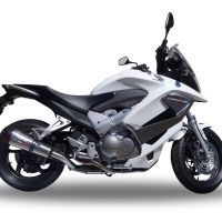 Exhaust compatible with Honda Vfr 800 X Crossrunner 800 2011-2014, Gpe Ann. titanium, Homologated legal slip-on exhaust including removable db killer and link pipe 