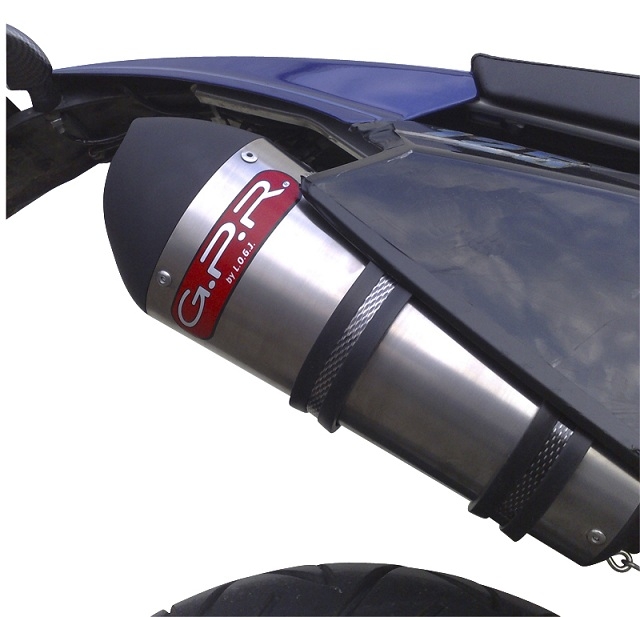 Exhaust compatible with Derbi Mulhacèn 2006-2011, Gpe Ann. titanium, Homologated legal slip-on exhaust including removable db killer, link pipe and catalyst 